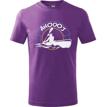 Chlapecké oblečení DOBRÝ TRIKO Dětské tričko Ahoooj kajak Velikost: 122/6 let, Barva: Fialová
