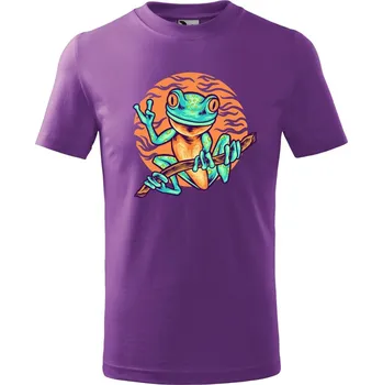 DOBRÝ TRIKO Dětské tričko Žabka Velikost: 122/6 let, Barva: Fialová