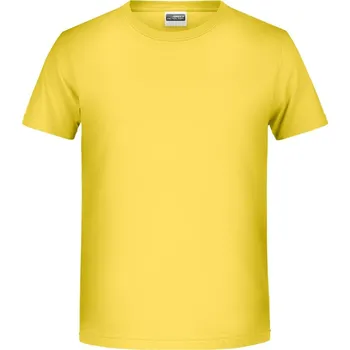 Dámské tričko James & Nicholson Chlapecké tričko z bio bavlny - XL yellow