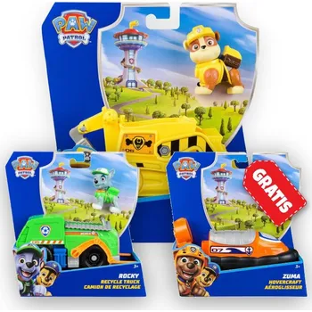 Figurka AKCE: Tlapková patrola základní vozidla Rubble + Rocky + Zuma ZDARMA