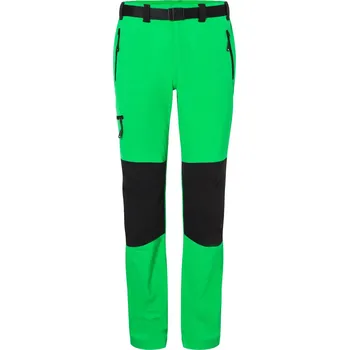 Pánské kalhoty James & Nicholson Pánské trekingové kalhoty - XXL fern green/black