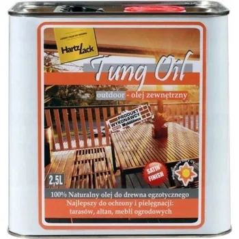 Olej na dřevo Hartzlack Tungový olej na exotické dřevo bezbarvý 2,5 l