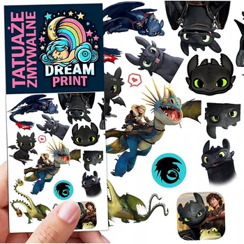 Odstranitelné tetování Filmová a herní nálepka na tetování Dětské vodní tetování Omyvatelné k narozeninám Dárek Dočasný dárek pro děti Originální opakovaně použitelné Spousta Vzorů