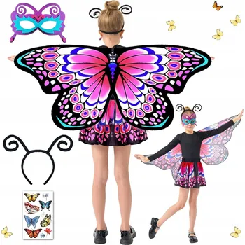 Karnevalový kostým MOTÝLÍ KŘÍDLA PRO DĚTI KOSTÝM KARNEVALOVÝ PŘEVLEK MOTÝL 117 x 47 cm