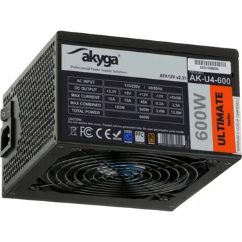 Počítačový zdroj ATX Napájecí Zdroj 600W Akyga Ultimate AK-U4-600 80+