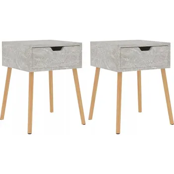 Noční stolek Moderní Noční stolek, materiál: dřevotříska, barva: šedá betonu, rozměry: 40x40x56 cm