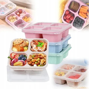 Dóza na potraviny ČTVERCOVÉ DÓZY NA POTRAVINY S VÍČKY PLASTOVÁ SADA DÓZ 6 Ks