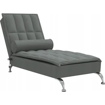 Pohovka Lenoška masážní s vibrační funkcí, tmavě šedé, 138x56x75 cm