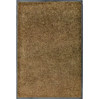 Rohožka Protiskluzová rohožka z polyamidu, hnědá, 90 x 60 cm, PVC