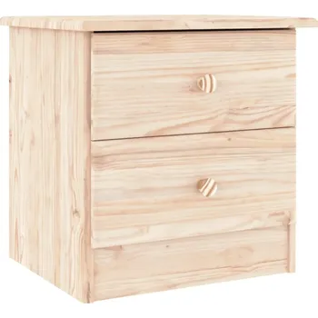 Noční stolek Noční stolek ALTA z masivního borovicového dřeva, 41 x 35 x 41 cm, neošetřený