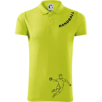 Pánská košile Handball nápis šikmo - Polokošile Victory sportovní (dresovina) - L ( Limetková )