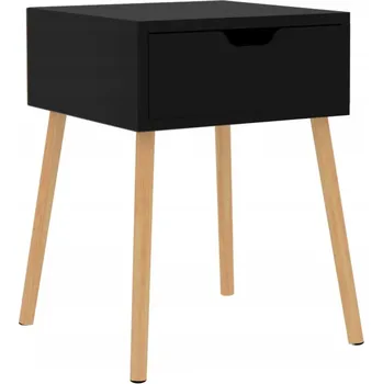 Noční stolek Noční stolek s vysokým leskem, černý, 40 x 40 x 56 cm