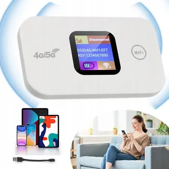 4G LTE Wi-Fi Router, Rychlost stahování 150 Mb/s, Přenosný Wi-Fi Router