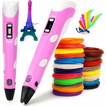 Propiska 3D R2 Invest Tiskárna Propiska 3D pro děti + VLOŽKY Růžová