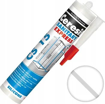 stavební silikon Sanitární silikon Ceresit Express CS15 do koupelny a kuchyně 280 ml, transparentní