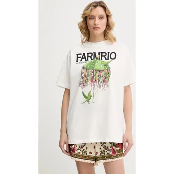 Bavlněné tričko Farm Rio 354563 béžová 01X, vel. M