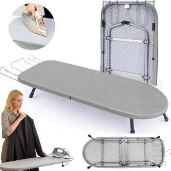 Žehlicí prkno SKLÁDACÍ ŽEHLICÍ PRKNO KOVOVÁ SÍŤ STABILNÍ ŠEDÉ COMPACT ODOLNÉ