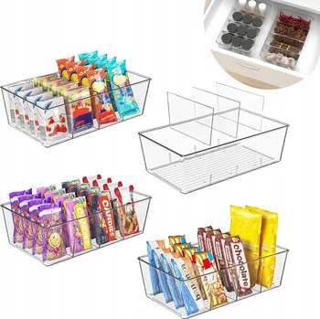 Úložný box 4 ks Organizér do lednice, úložný box na potraviny, police