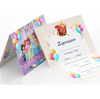 Pozvánka POZVÁNKA PRINCEZNA POPELKA PALČIČKA NA DĚTSKOU OSLAVU + OBÁLKA