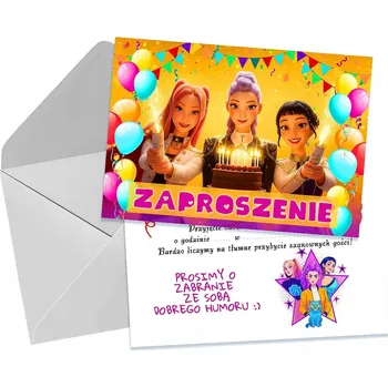 Pozvánka POZVÁNKA NA NAROZENINOVOU OSLAVU KPOP DEMON HUNTERS + OBÁLKA