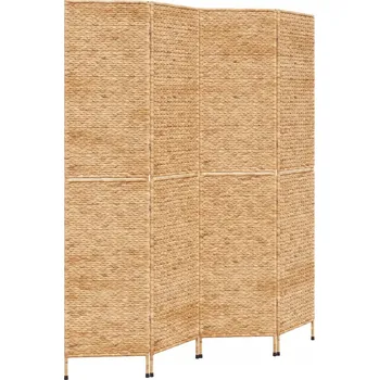 Paraván Paraván Rustikální z Vodního Hyacintu a Kovu, 163 x 180 cm, Skládací