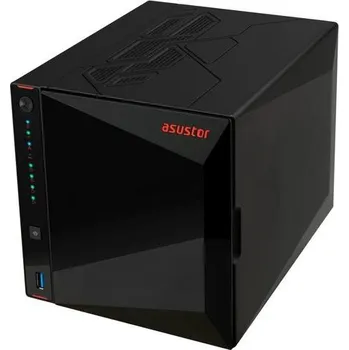 ASUSTOR NIMBUSTOR 4 (AS5404T) datové úložiště NAS, 4× 2,5"/3,5" SATA III, 4× M.2, quad-core 2,0GHz, 4GB DDR4, 2× 2,5GbE LAN, 3× USB 3.1, 1× HDMI, AS5404T