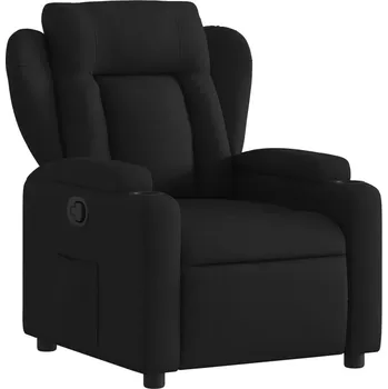 Křeslo Rozkládací Křeslo s Manuálním Polohováním, Černé, 77x94,5x100 cm