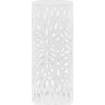 Stojan na deštník Elegantní bílý stojan na deštníky s odkapávací miskou, Ocel, 20x48,5 cm