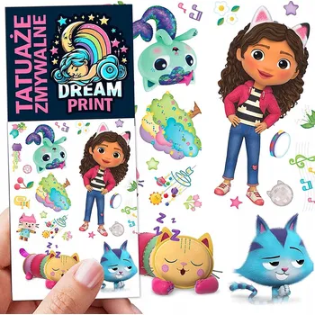 Odstranitelné tetování DOČASNÉ OMYVATELNÉ TETOVÁNÍ PRO DĚTI GÁBININ KOUZELNÝ DOMEK