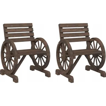 Zahradní židle z masivního jedlového dřeva, 58x58x78,5 cm, opálené