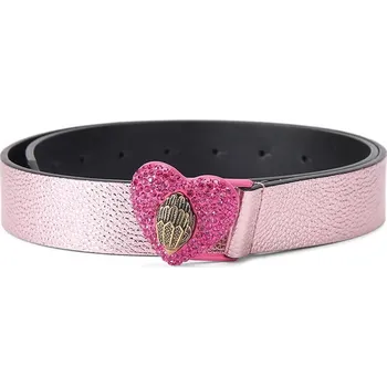 Opasek Oboustranný kožený pásek Kurt Geiger London dámský, růžová barva, 5411298109 03X, vel. M/L