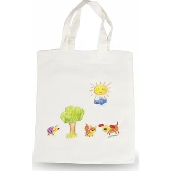 VELKÁ PLÁTĚNÁ TAŠKA NA NÁKUPY K MALOVÁNÍ, KREATIVNÍ TAŠKA