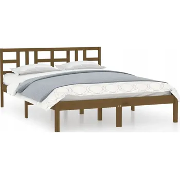 Postel Rám postele borovice medově hnědá 205,5 x 205,5 x 31 cm