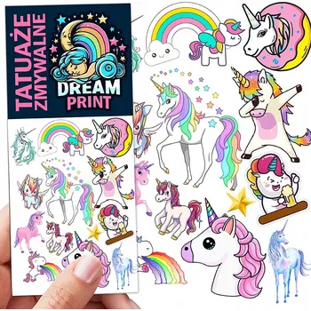 Odstranitelné tetování Filmová a herní nálepka na tetování Dětské vodní tetování Omyvatelné k narozeninám Dárek Dočasný dárek pro děti Originální opakovaně použitelné Spousta Vzorů