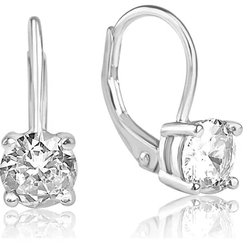 Náušnice Stříbrné náušnice s čirým zirkonem - Meucci SE288