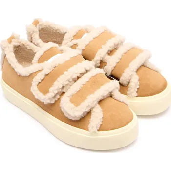 Dámská zimní obuv INUIKII SHEARLING LOW VELCRO BEIGE Velikost obuvi: 37