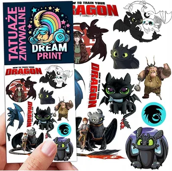 Odstranitelné tetování DOČASNÉ OMYVATELNÉ TETOVÁNÍ PRO DĚTI JAK VYCVIČIT DRAKA