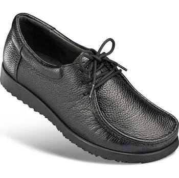 Pánská zdravotní obuv Pánské šněrovací polobotky, hladká useň, černá: 43