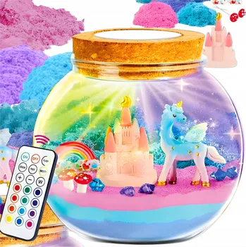 Obraz Kreativní terarijní sada lampička jednorožec magické podsvícení dálkové ovládání