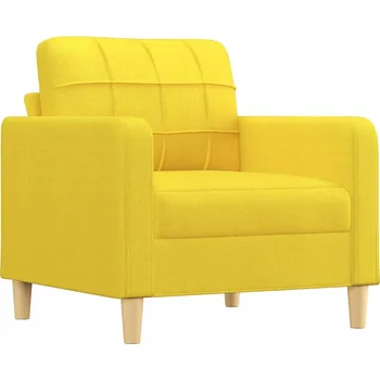 Křeslo Relaxační křeslo s kovovým rámem, světle žluté, 78x77x80 cm