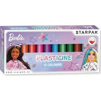 Modelovací hmota Plastelína 12 barev STARPAK BARBIE