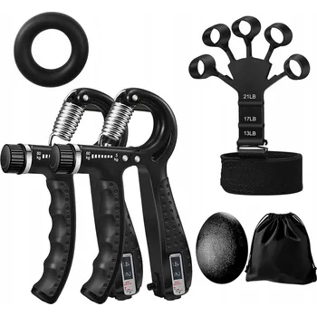 POSILOVAČ RUCE A PŘEDLOKTÍ TRÉNINK ÚCHOPU S NASTAVITELNÝM OPOREM A POČÍTADLEM 5-60 kg