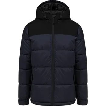 Kariban Prošívaná bunda s kapucí - L navy/black