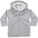 Babybugz Dětská mikina s kapucí - 12-18 heather grey melange