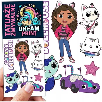 Odstranitelné tetování Filmová a herní nálepka na tetování Dětské vodní tetování Omyvatelné k narozeninám Dárek Dočasný dárek pro děti Originální opakovaně použitelné Spousta Vzorů