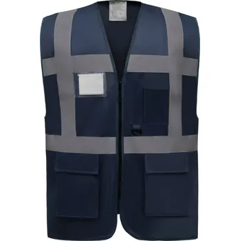 reflexní vesta Yoko Vesta HVW801 Hi-Vis, multifunkční, výstražná COT79W80100313-navy 3XL Navy