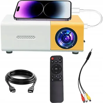 Projektor PROJEKTOR MINI PROJEKTOR Přenosný Full HD 200lm pro Děti Powerbanka Pohádky