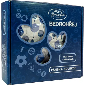 Lavandia Bedrohřej nahřívací polštář s BIO levandulí srdíčka na režné 40 x 20 cm