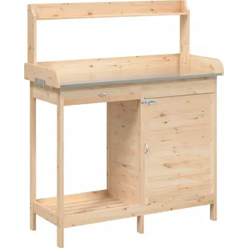 Zahradní stůl Zahradní stůl z jedlového dřeva s pozinkovanou deskou 110,5x45x124,5 cm