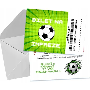 Pozvánka POZVÁNKY PRO DĚTI VSTUPENKA NA PÁRTY FOTBAL VIP + OBÁLKA